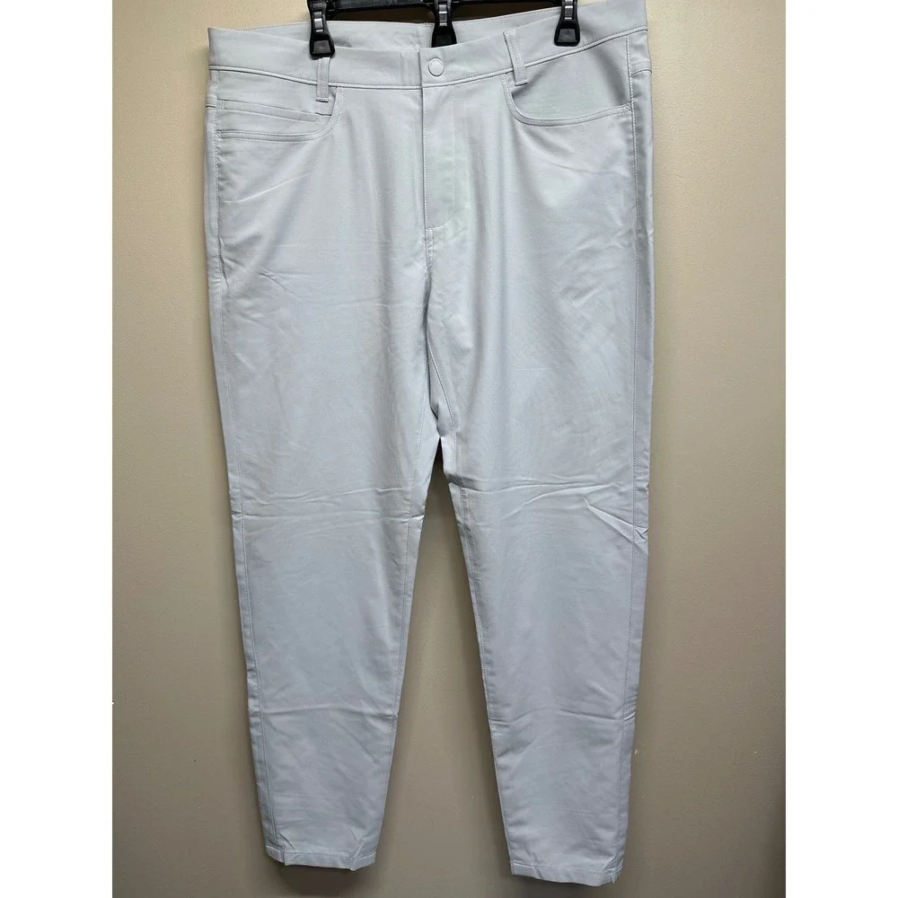Cutter and Buck Men's Light Grey Golf Pants Size 36x32 Performance Stretch